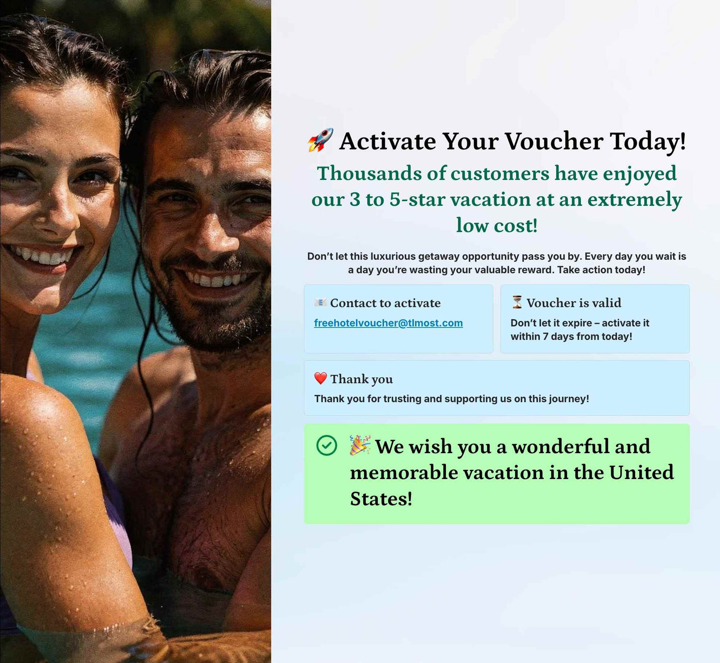 Hotel Voucher - US Destination