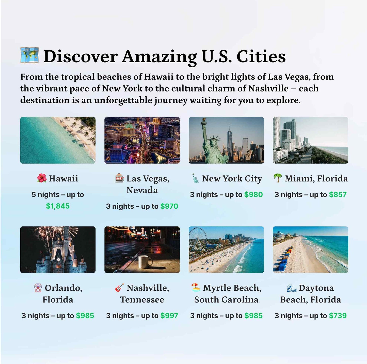 Hotel Voucher - US Destination