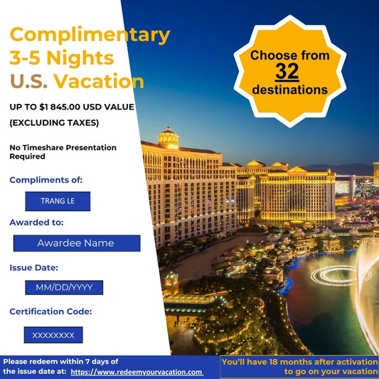 Hotel Voucher - US Destination